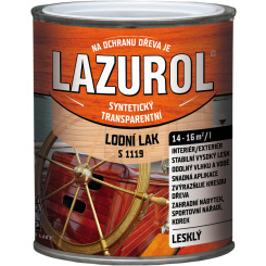 Lazurol S1119 lodní lak odolný lak na dřevo bezbarvý, lesk 750 ml