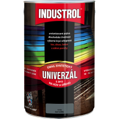 Industrol S2013 univerzál lesk vrchní barva na kov a dřevo, 1110 šeď světlá, 4 l