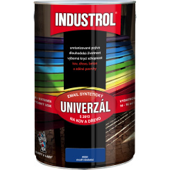 Industrol S2013 univerzál lesk vrchní barva na kov a dřevo, 4550 modř návěstní, 4 l