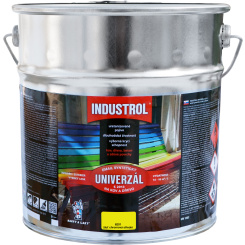 Industrol S2013 univerzál lesk vrchní barva na kov a dřevo, 6201 žluť chromová střední, 9 l