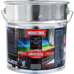 Industrol S2013 univerzál lesk vrchní barva na kov a dřevo, 1110 šeď světlá, 9 l