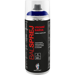 BALSPREJ vrchní univerzální akrylová barva ve spreji, RAL 5002 námořní modrá, 400 ml