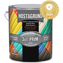 Hostagrund Prim 3v1 S2177 základní i vrchní barva na kov, 0199 černá, 2,5 l