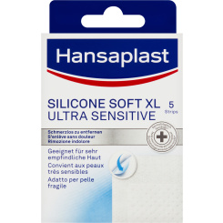 Hansaplast náplasti Silicone Soft Ultra Sensitive XL, 5 ks