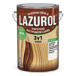 Lazurol 3v1 S1045 tenkovrstvá lazura na dřevo T020 kaštan 4 l