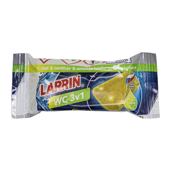 Larrin plus 3v1 Citrus Fresh WC blok, náhradní náplň, vůně citónu, 40 g