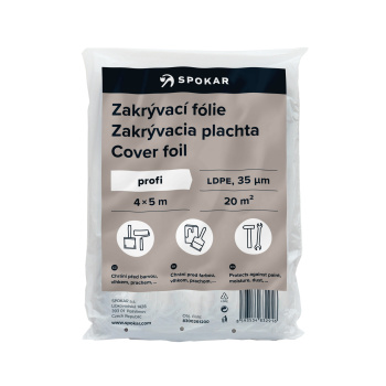 Spokar Profi zakrývací folie, 35 µ, 20 m², 4 × 5 m