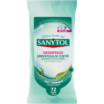 Sanytol Dezinfekce Maxi jednorázové čistící utěrky, 36 ks