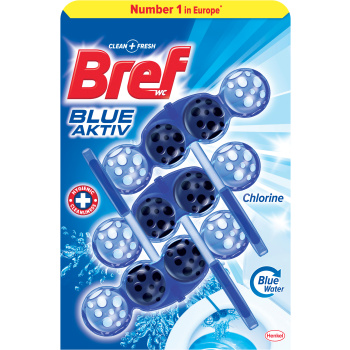 Bref Blue Aktive Chlorine, WC kuličky, 3 × 50 g