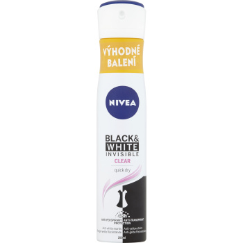 Nivea Black & White Invisible Clear antiperspirant, 200 ml