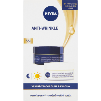 Nivea Revitalizing 55+ denní a noční krém proti vráskám, 2 × 50 ml
