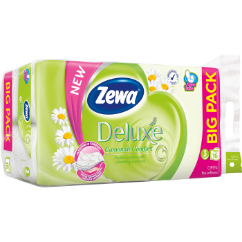 Zewa Deluxe Camomile Comfort 3vrstvý toaletní papír, 16 rolí, 19,3 m role
