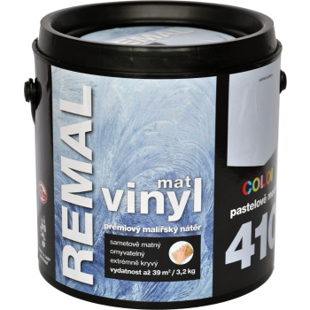 REMAL Vinyl Color mat omyvatelná barva na&nbsp;zeď, 410 pastelově modrá, 3,2 kg