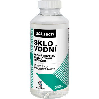 BALTECH vodní sklo, pro namíchání šamotové lepící malty, 500 ml