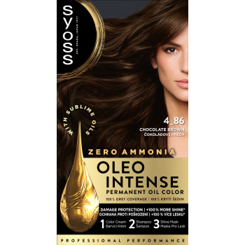 Syoss Oleo Intense olejová barva na vlasy 4-86 Čokoládově Hnědý