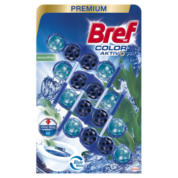 Bref Color Aktiv Eucalyptus tuhý WC blok, 4× 50 g