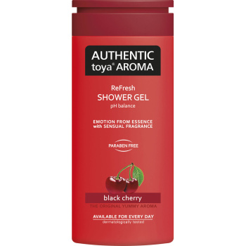 Authentic Toya Aroma Black Cherry sprchový gel, 400 ml