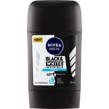 Nivea Men Black & White Invisible Fresh tuhý antiperspirant, 50 ml
