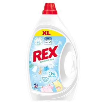 REX prací gel Sensitive & Pure 50 praní, 2,25L