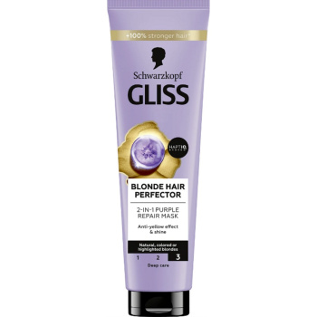 Gliss Blonde Perfector Purple 2v1 fialová regenerační maska 150 ml