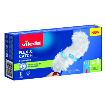 Vileda Flex & Catch prachovka s krátkou rukojetí
