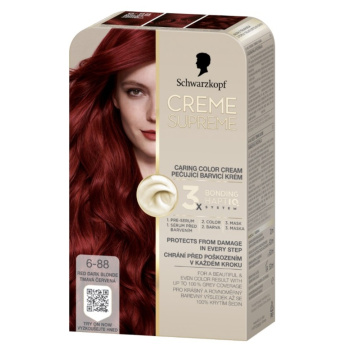Schwarzkopf Creme Supreme barva na vlasy 6-88 tmavě červená 60 ml