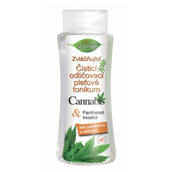 BIO BIONE CANNABIS Zvláčňující čistící odličovací pleťové tonikum 255 ml