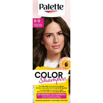 Schwarzkopf Palette Color Shampoo barva na vlasy 221 středně hnědá 50ml