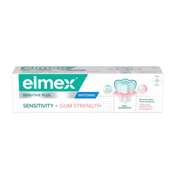 Elmex Sensitive Sensitivity + Gum Strength Whitening zubní pasta pro citlivé zuby a dásně, 75 ml