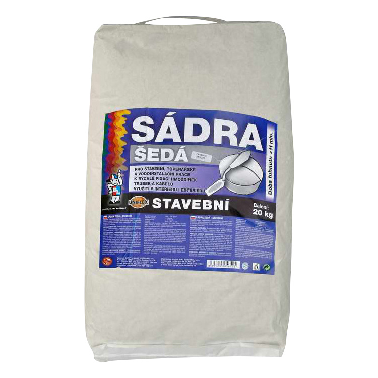 Uniflex sádra šedá, stavební, 20 kg