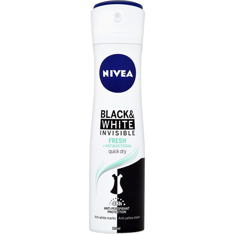 Nivea Black &amp; White Invisible Fresh antiperspirant, 150 ml