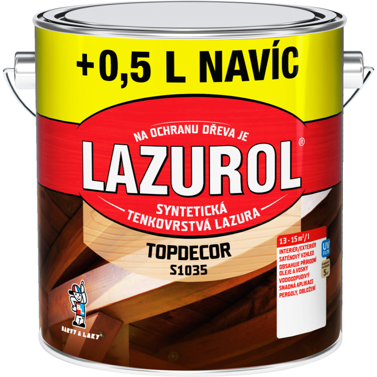 LAZUROL Topdecor tenkovrstvá lazura na dřevo S1035