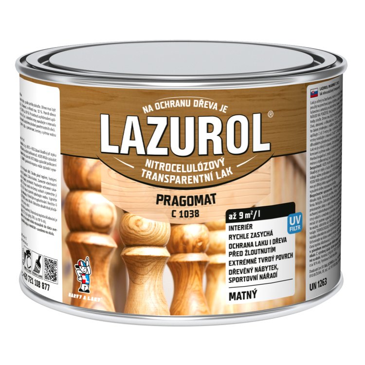 Lazurol Pragomat C1038 nitrocelulózový lak na dřevo