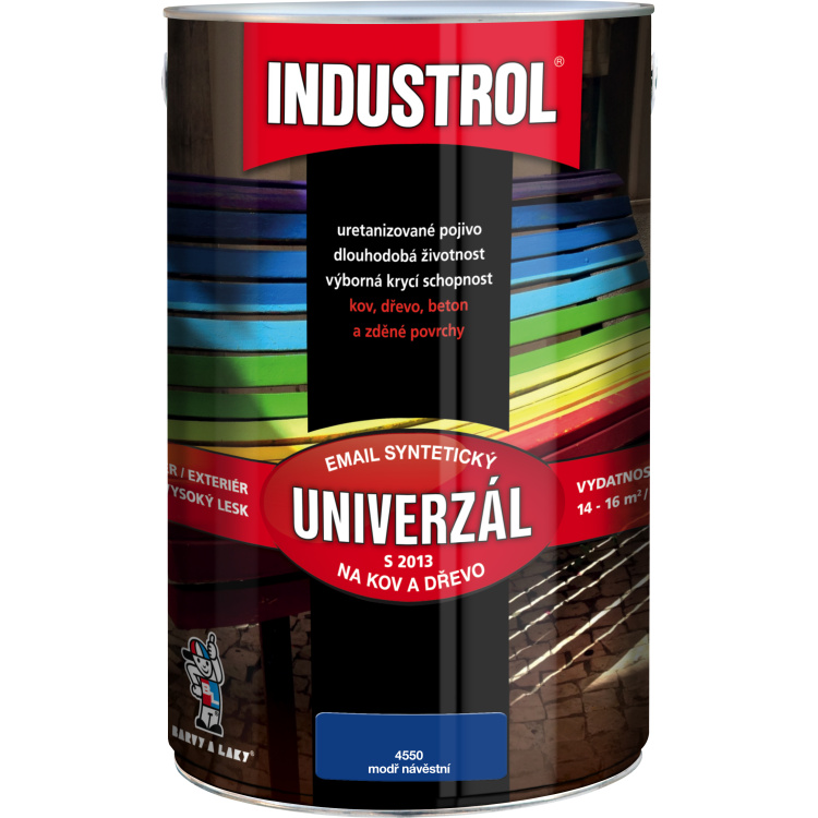 INDUSTROL univerzál lesk vrchní barva na kov a dřevo S2013
