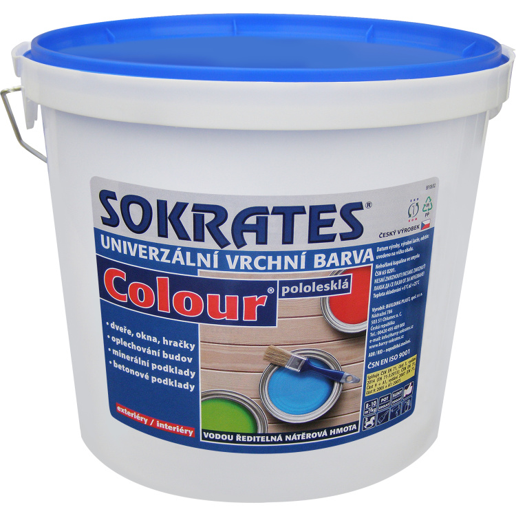Sokrates Colour pololesk univerzální vrchní barva na dřevo a kov
