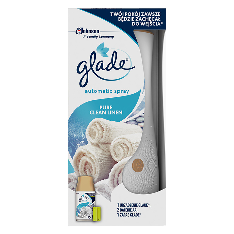 Glade osvěžovač vzduchu Automatický Pure Clean Linen, 269 ml