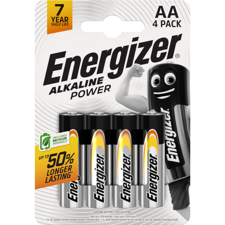 Energizer Alkaline Power AA tužková baterie, 4 ks