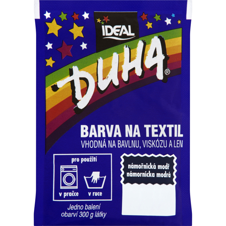 Ideal Duha barva na textil na bavlnu, viskozu a len, na 300 g látky, 15 g