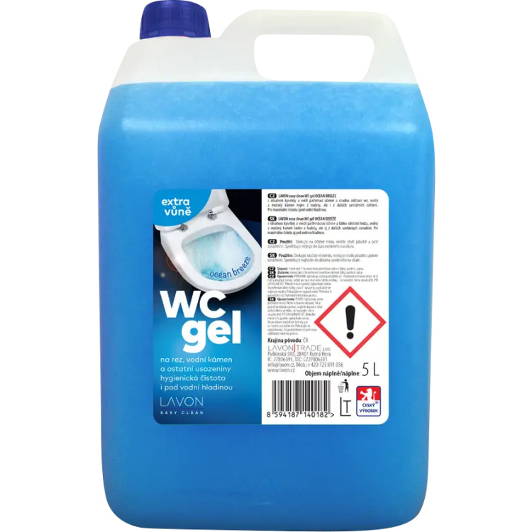 LAVON WC gel Easy Clean Ocean Breeze, 5 l