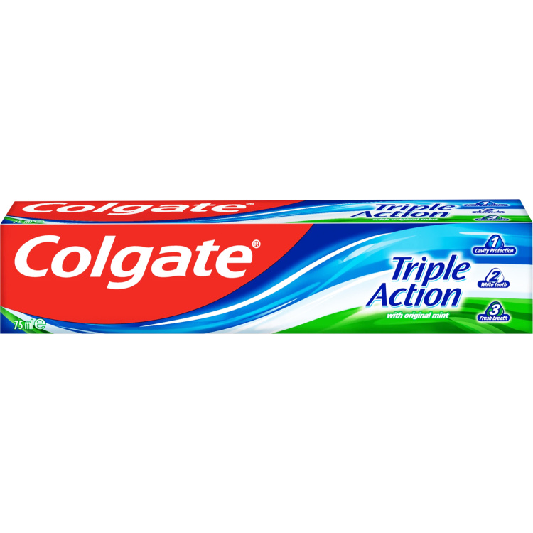 Colgate zubní pasta Triple Action Original Mint, 75 ml