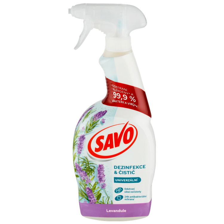 SAVO univerzální dezinfekční sprej Levandule, 700 ml