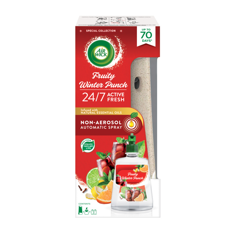 Air Wick Active Fresh Automatic difuzér s náplní zimní punč 228 ml