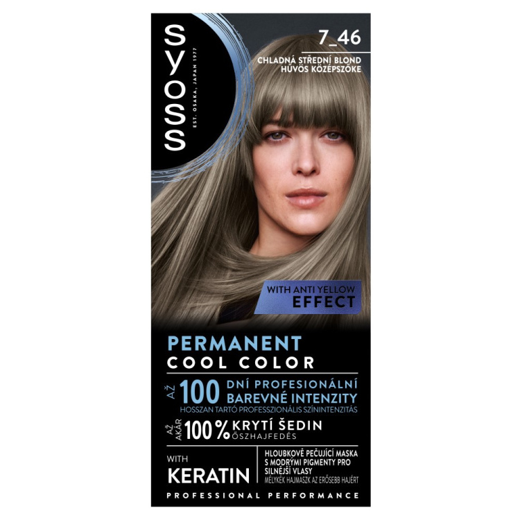 Syoss Barva na vlasy chladná střední blond 7_46, 50ml