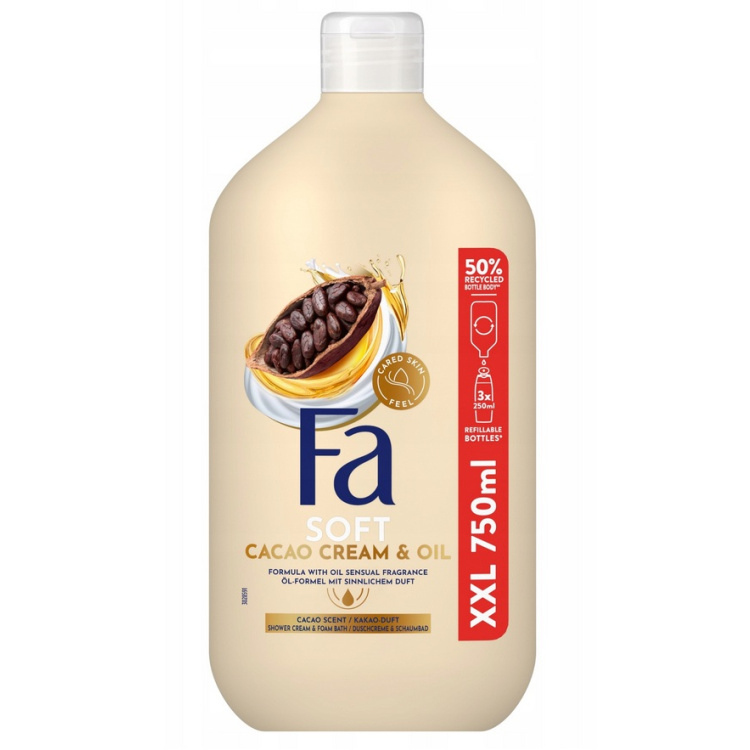 Fa Cream &amp; Oil Cacao 2v1 sprchový gel a pěna do koupele 750 ml